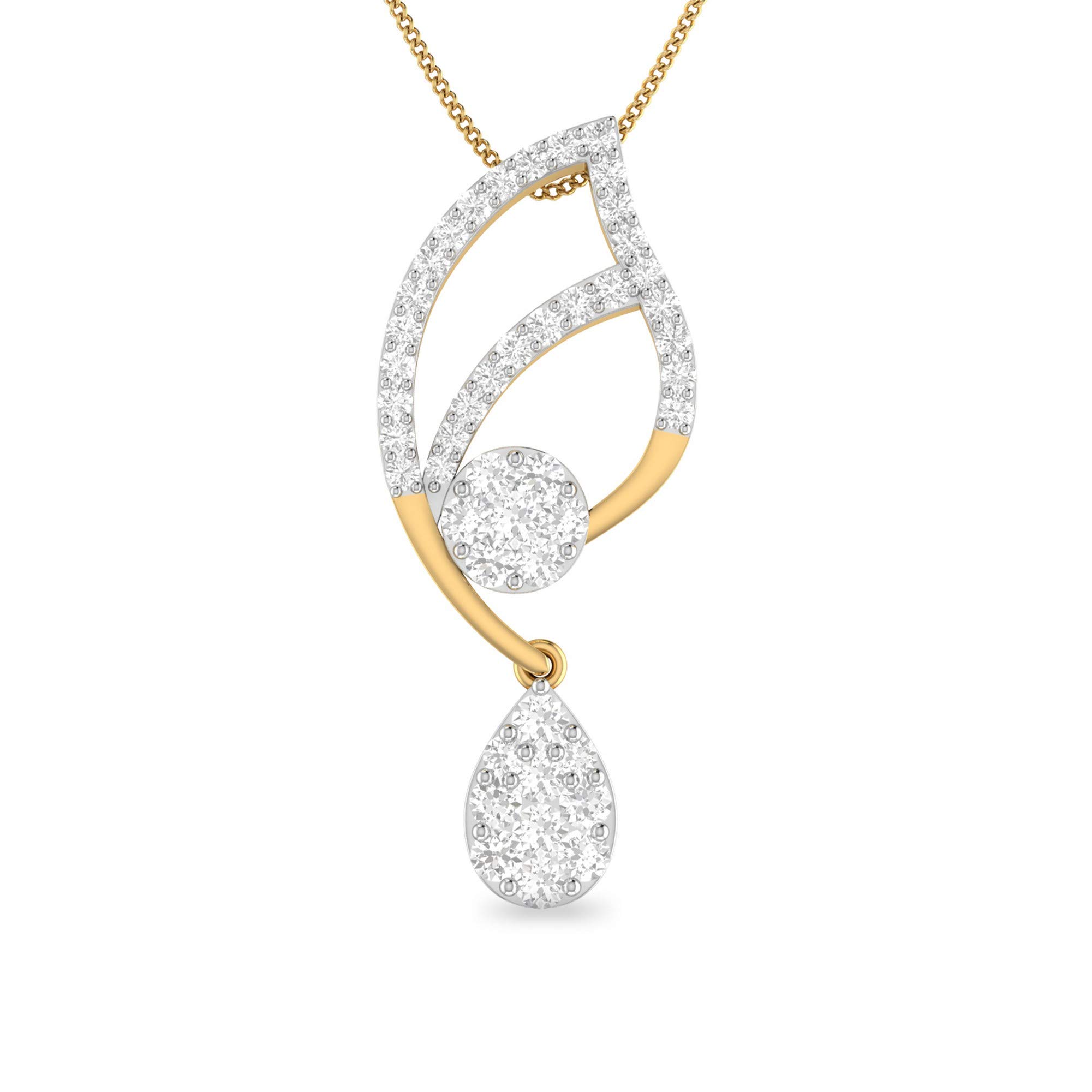 pc jeweller Yellow Gold and Solitaire Pendant for Women-picture-15