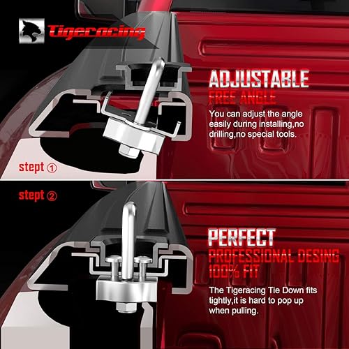 Miniatura 5 de 99000A64 anclajes de amarre retráctiles  F150 F250 F350 ganchos de carga seguros para caja de camión, caja de camión, caja lateral superior, paquete