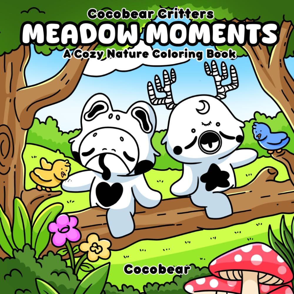 Cocobear Critters: Meadow Moments: A Cozy Nature Coloring Book (Cocobear Critters Coloring Books)