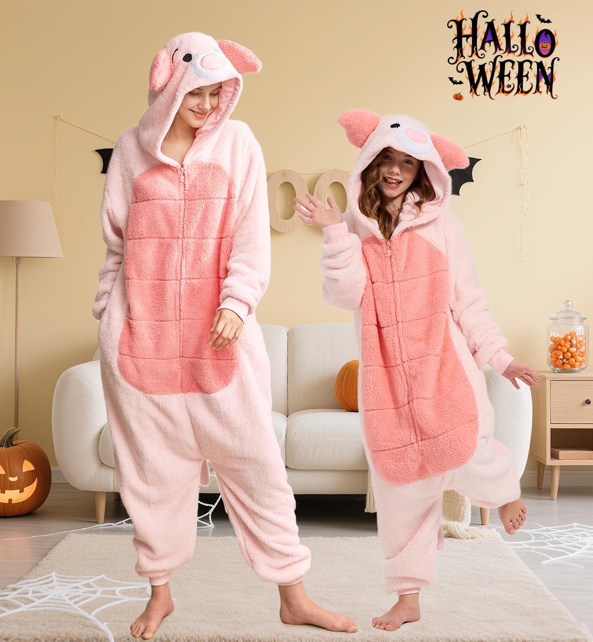 Unpifolov Pig Pajamas Unisex Animal Jumpsuit Adult Home Wear Sleepwear Cosplay Costumes - Image 4