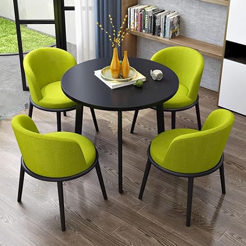 Miniatura 9 de YVYKFZD Mesa y sillas de oficina, sala de recepción, juego de mesa de comedor de cocina simple, mesa de conferencias redonda para 4, mesa