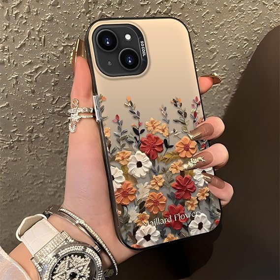 iPhone 13 Mini ile Uyumlu Kılıfı Akrilik Arka Silikon Kenarlı Darbe Koruyucu Telefon Kılıfı