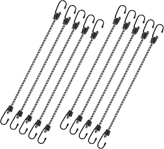 Keeper - 18” Vinyl Coated Bungee Cord, 10 Pack - UV and Weather-Resistant