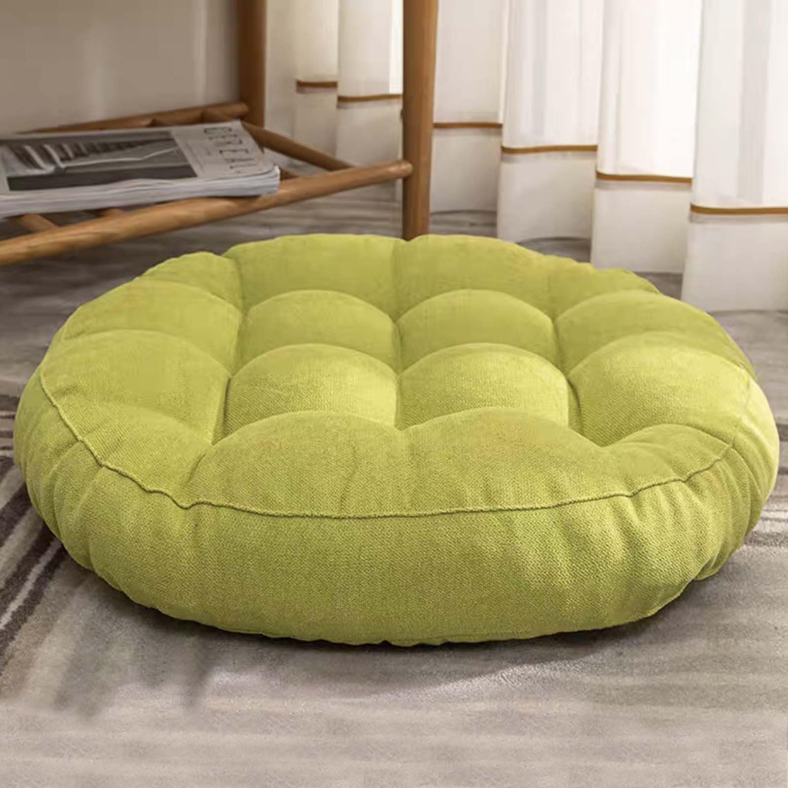Cuscino Rotondo per Sedia、Cuscini Rotondi Diametro 42/45/55、Cuscini da Pavimento Grandi、Cuscini da Terra Salotto、Cuscino da Terra(a1,round55cm)