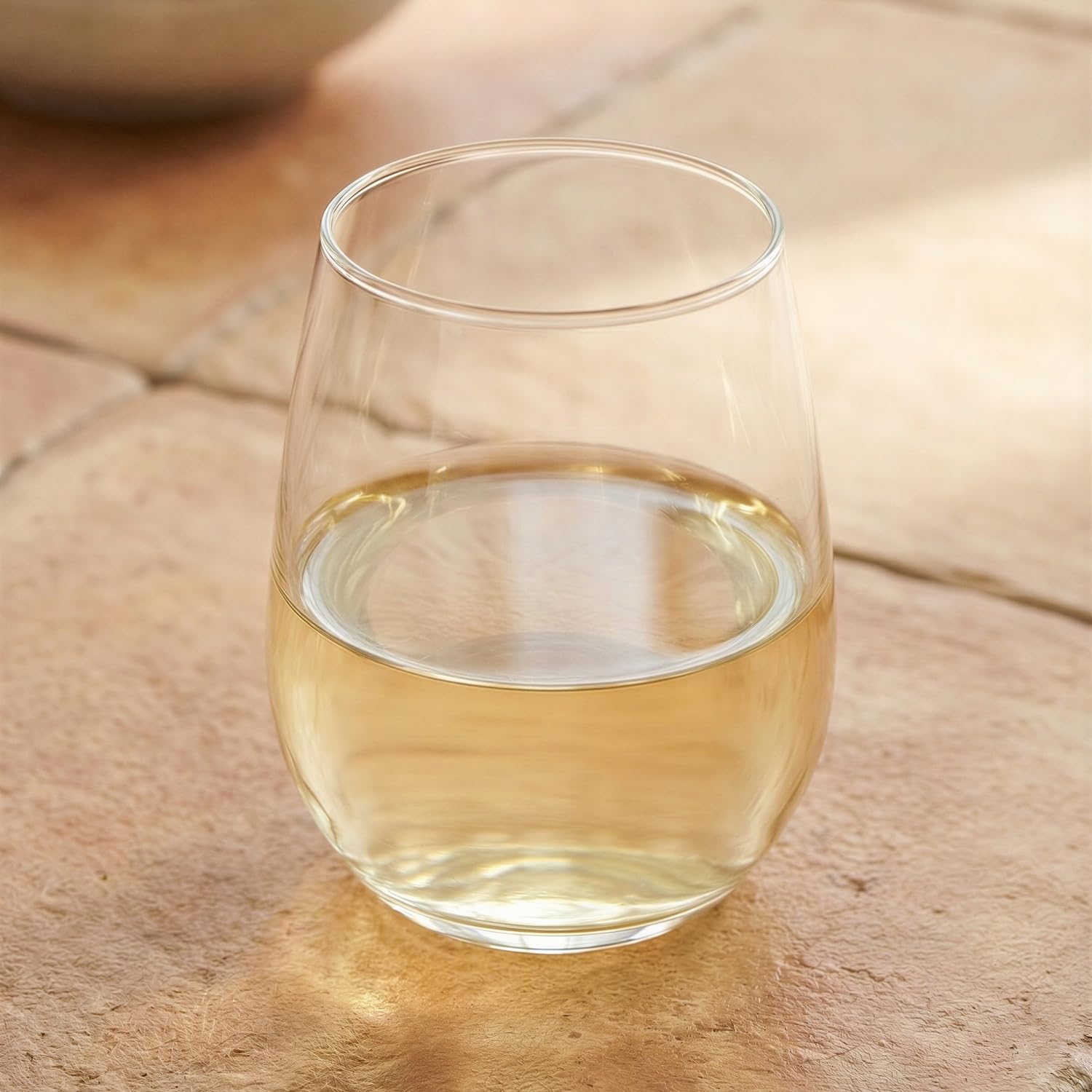 LAV Gaia Stemless White Wine Glasses - 360ml - Clear - Pack of 6