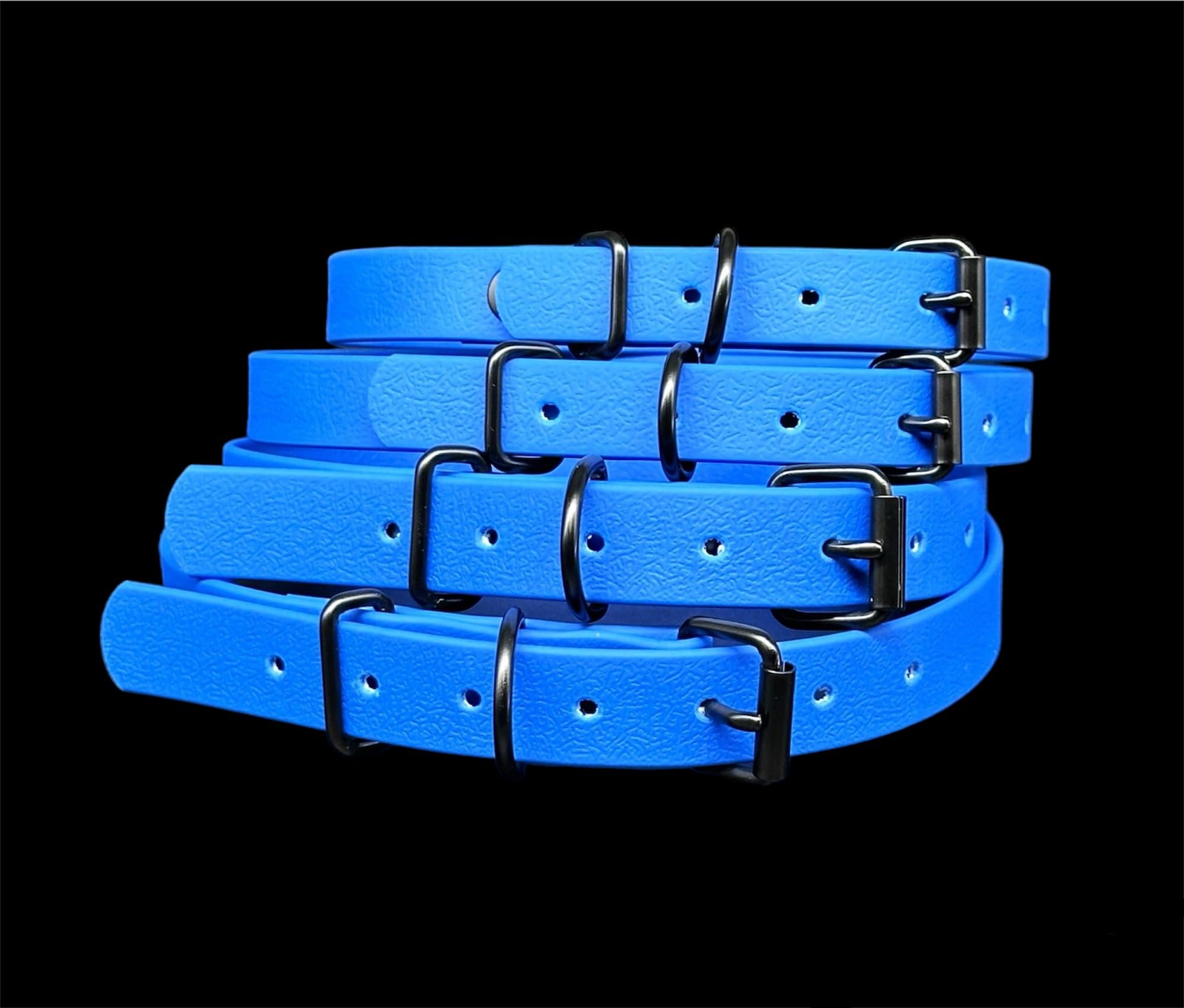 Waterproof Biothane Dog Collar | Metal Buckle | Black Rivets | Ultra Durable