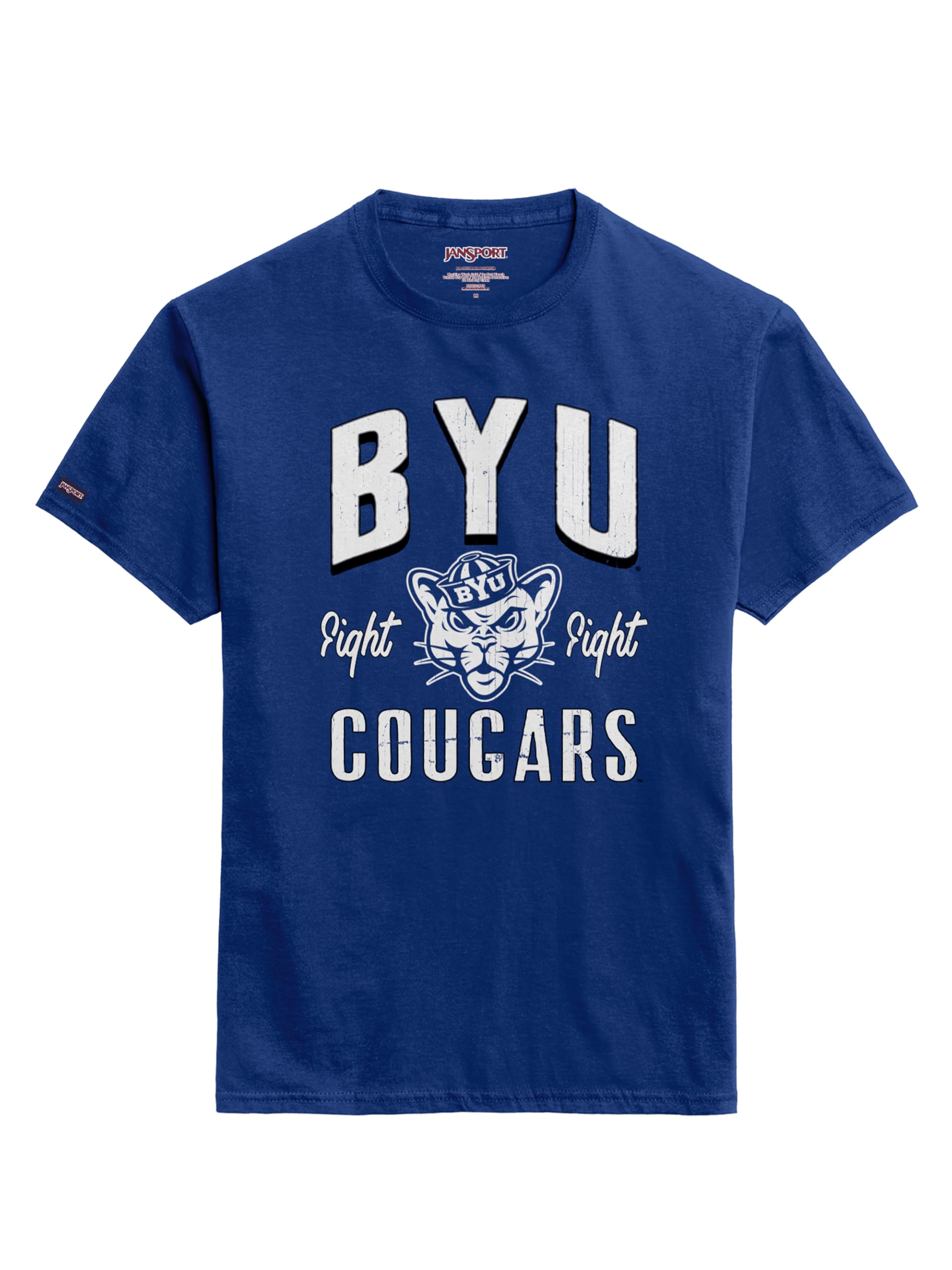 JanSport NCAA Officially Licensed Campus Short Sleeve T Shirt for Men, Soft &amp; Breathable Pre-Shrunk Cotton Crewneck T Shirt