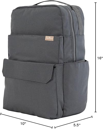 Miniatura 10 de RED ROVR Roo - Mochila para pañales 1.1 libras, ligera, resistente al agua, lavable a máquina, organizador de bebé de 11 bolsillos, Carbón