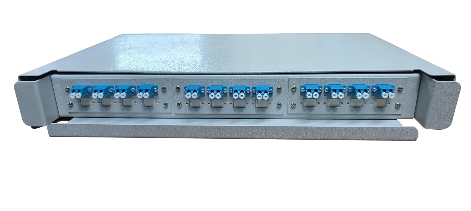 Hanutech 12 Port LC/PC Duplex Fully OFC Pigtail Loaded, Fiber Patch