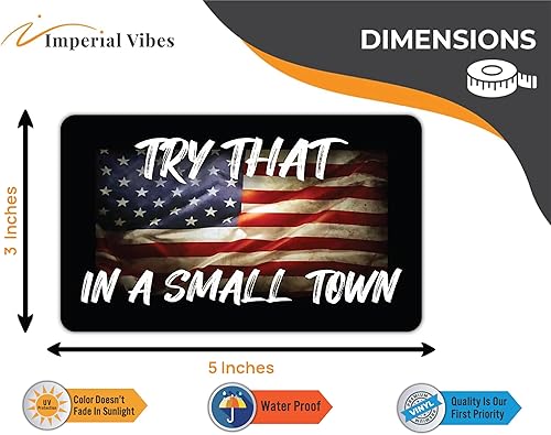 Miniatura 7 de Imperial Vibes Paquete de calcomanías de vinilo con la bandera de Texas, prueba eso en una pequeña ciudad, para automóvil, camión, ventana de