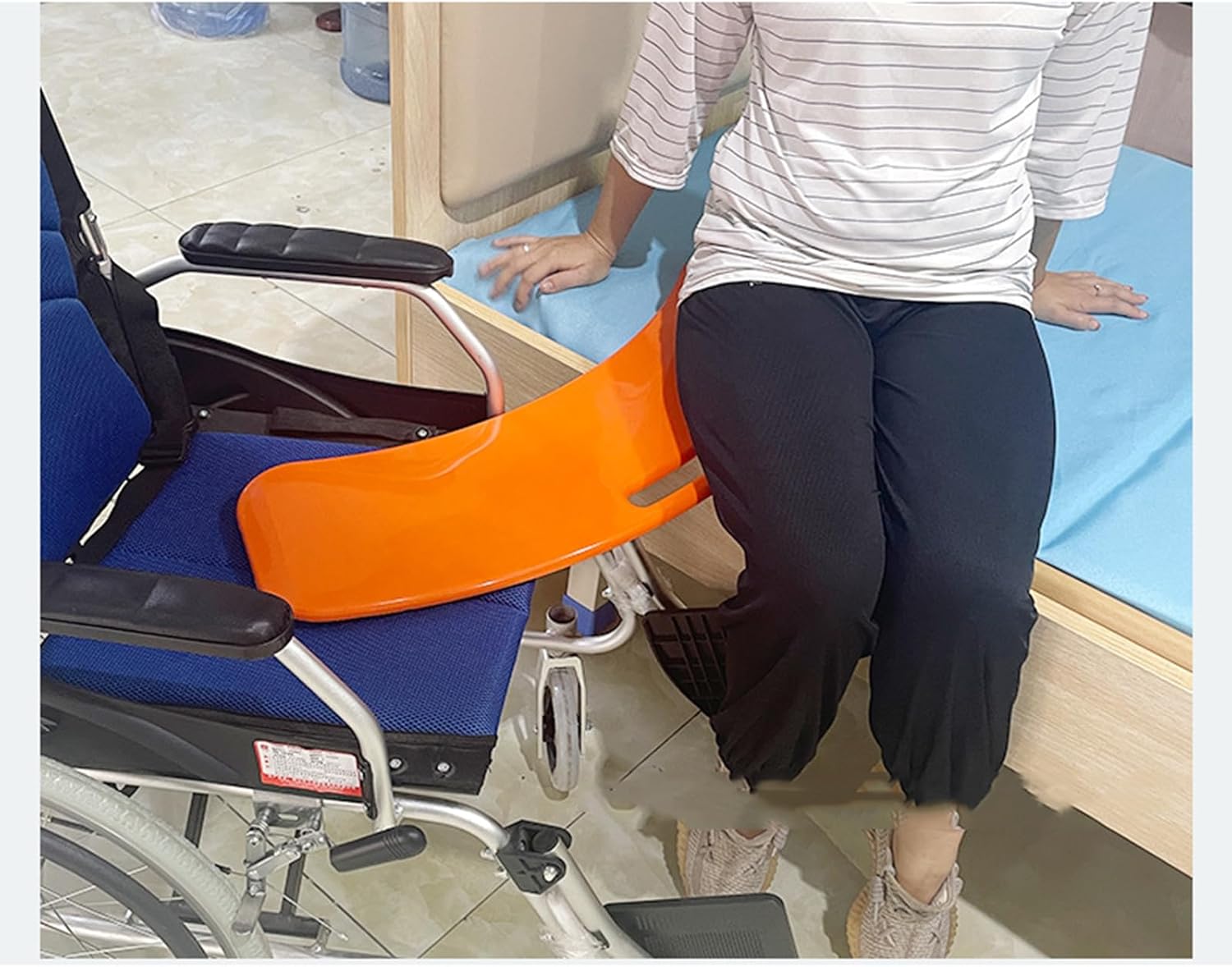 Transfer Board for Seniors, Slide Assist Device for Wheelchair to Bed, Toilet, Tub, Car - Weight Capacity 330 Lbs, Includes Fixing Ports