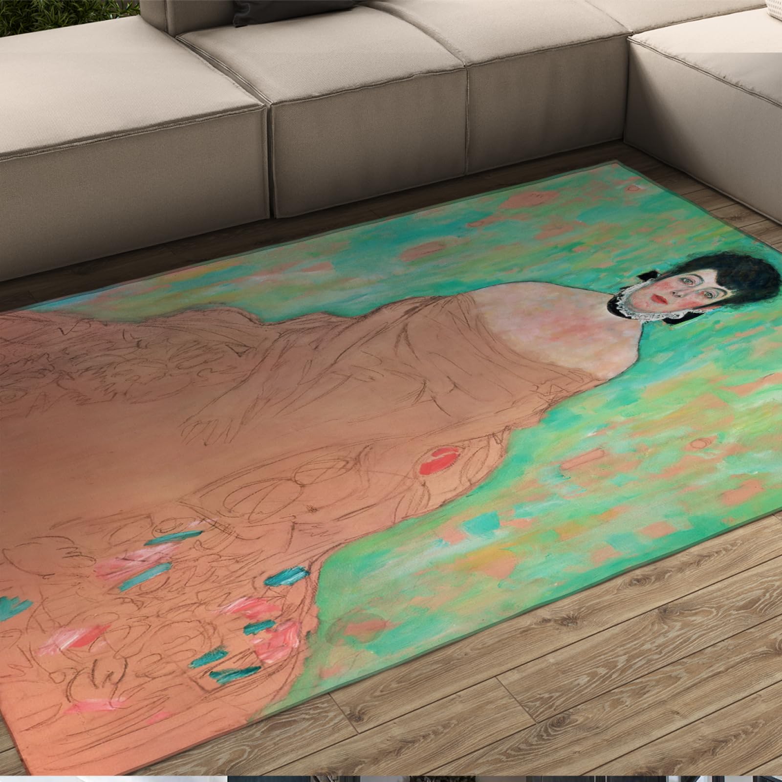 Tapis pour salon Portrait d’Amalie Zuckerkandl impression haute définition