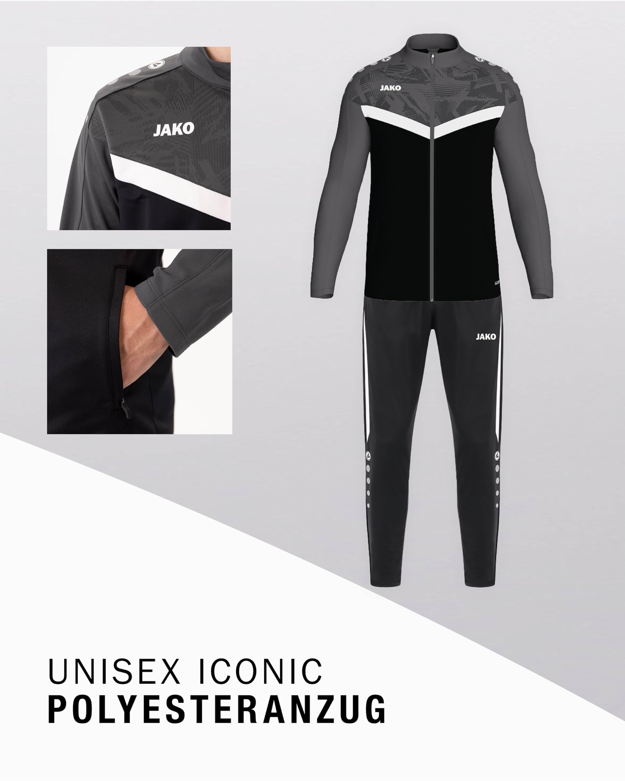 JAKO Unisex Jako Unisex Polyesteranzug Iconic Trainingsanzug (1er Pack)