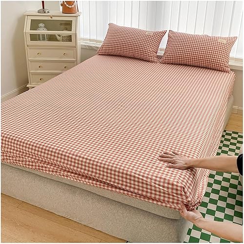 Miniatura 7 de Sábana bajera ajustable 100% de algodón de punto jersey, tamaño King, con bolsillo extra profundo, sin arrugas, ultrasuave, tamaño individual XL,