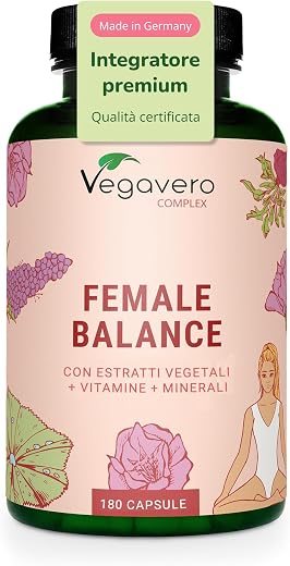 FEMALE BALANCE | 180 capsule | per Squilibrio Ormonale con Agnocasto, Maca,...