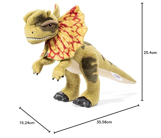 Foto 8 de 8 de The Noble Collection Jurassic Park Collector - Dilofosaurio de peluche