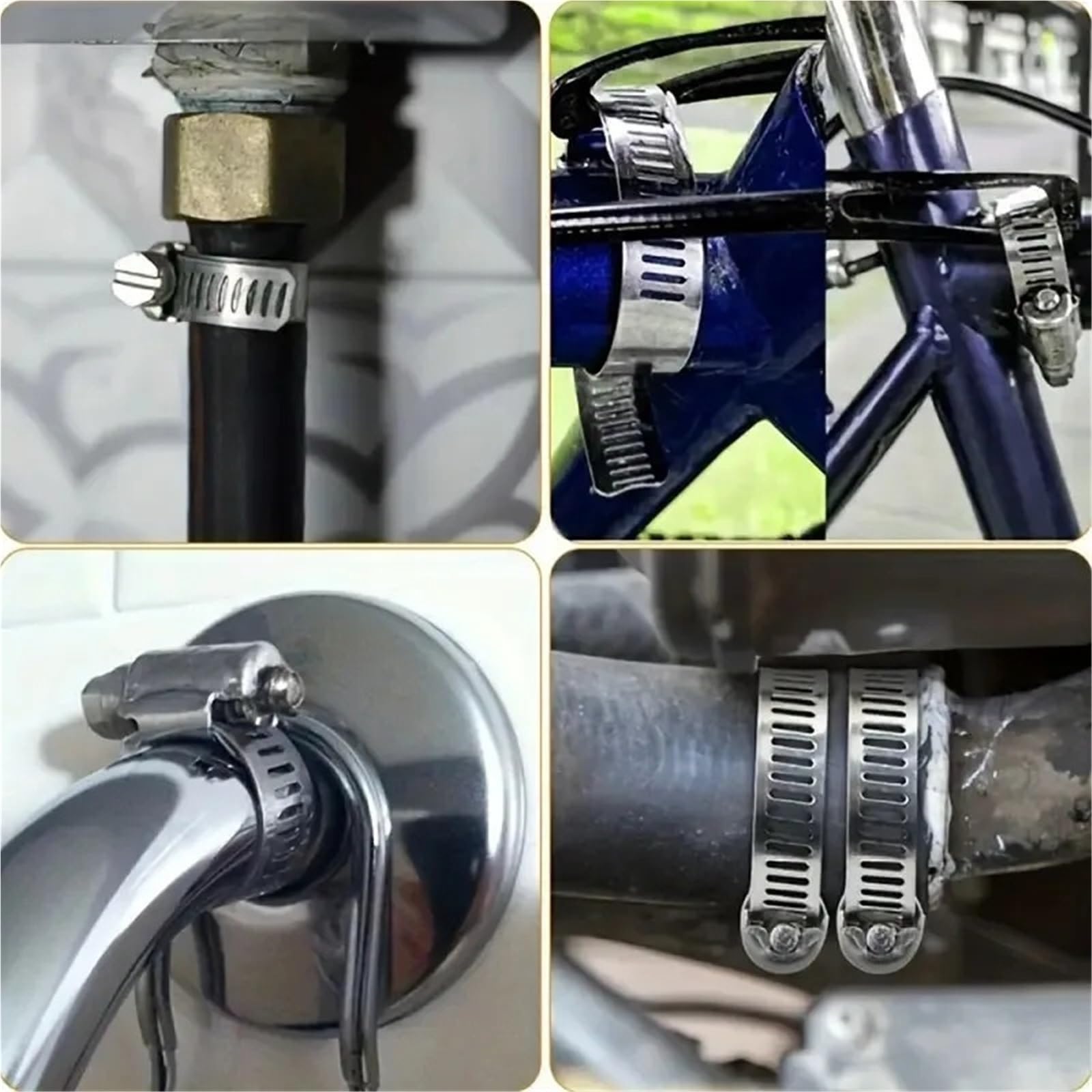 Fascetta Di Serraggio Assortimento di morsetti for tubi con ingranaggio a vite senza fine regolabile da 60 pezzi 8-38 mm for il fissaggio carburante e acqua