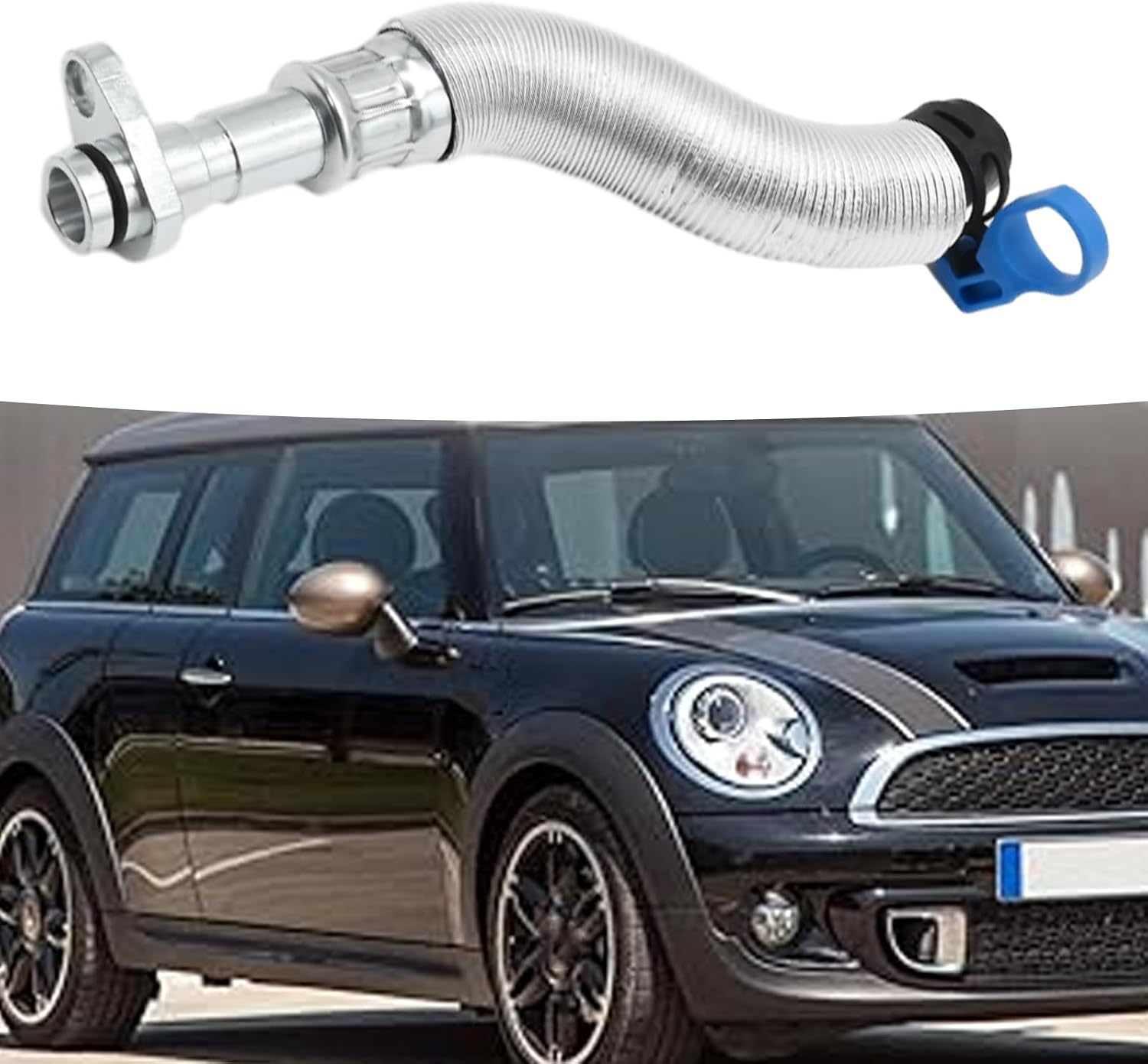 Turbocharger Oil Return Line, Replacement for Cooper R55 R56 R57 R58 R59 Series 2007 2008 2009 2010 2011 2012 2013 2014 2015, Replaces 11657534455 11658617069