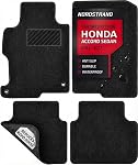 Floor Mats for Honda Accord 2013 2014 2015 2016 2017 Sedan 9 - Tailored 3D Fit - Front & Rear Set of 4 - Rubber Anti-Slip Back - All Weather Car Liner Floormats