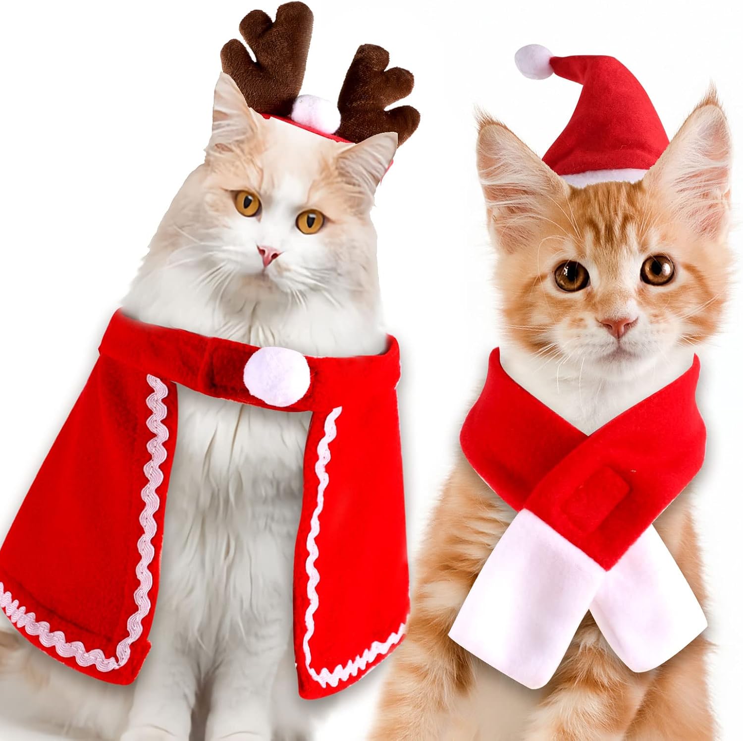 cat christmas antlers