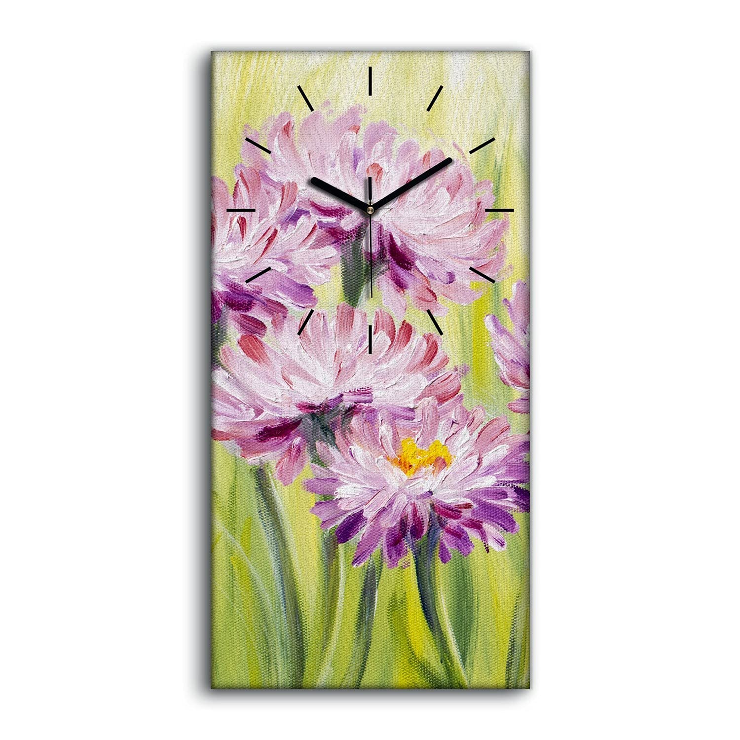 Horloge Silencieuse Salon Toile Déco Sans Tic-Tac Chambre Moderne 30x60