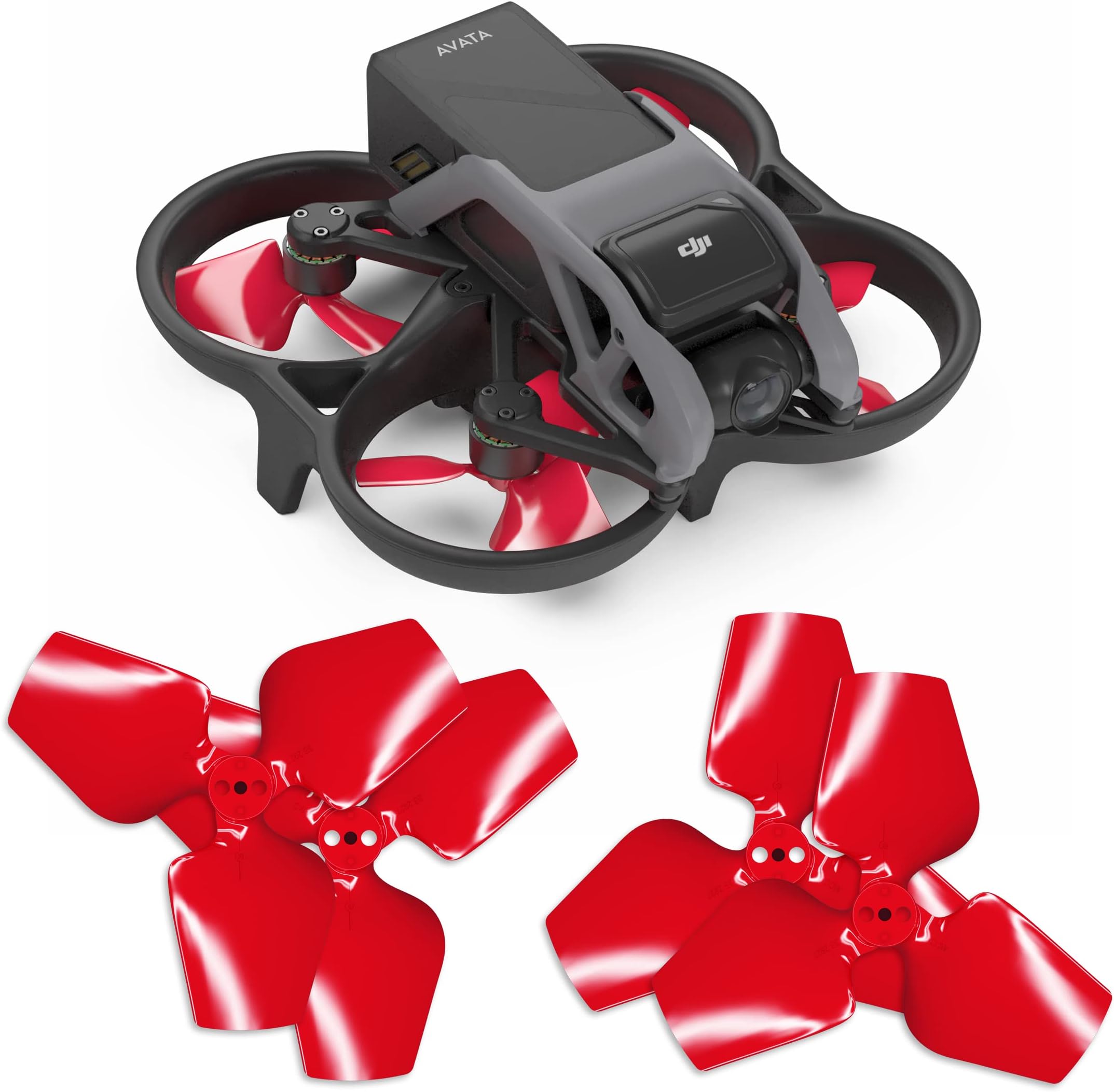 3-blade Upgrade Propellers for DJI Avata - Red, 4 pcs