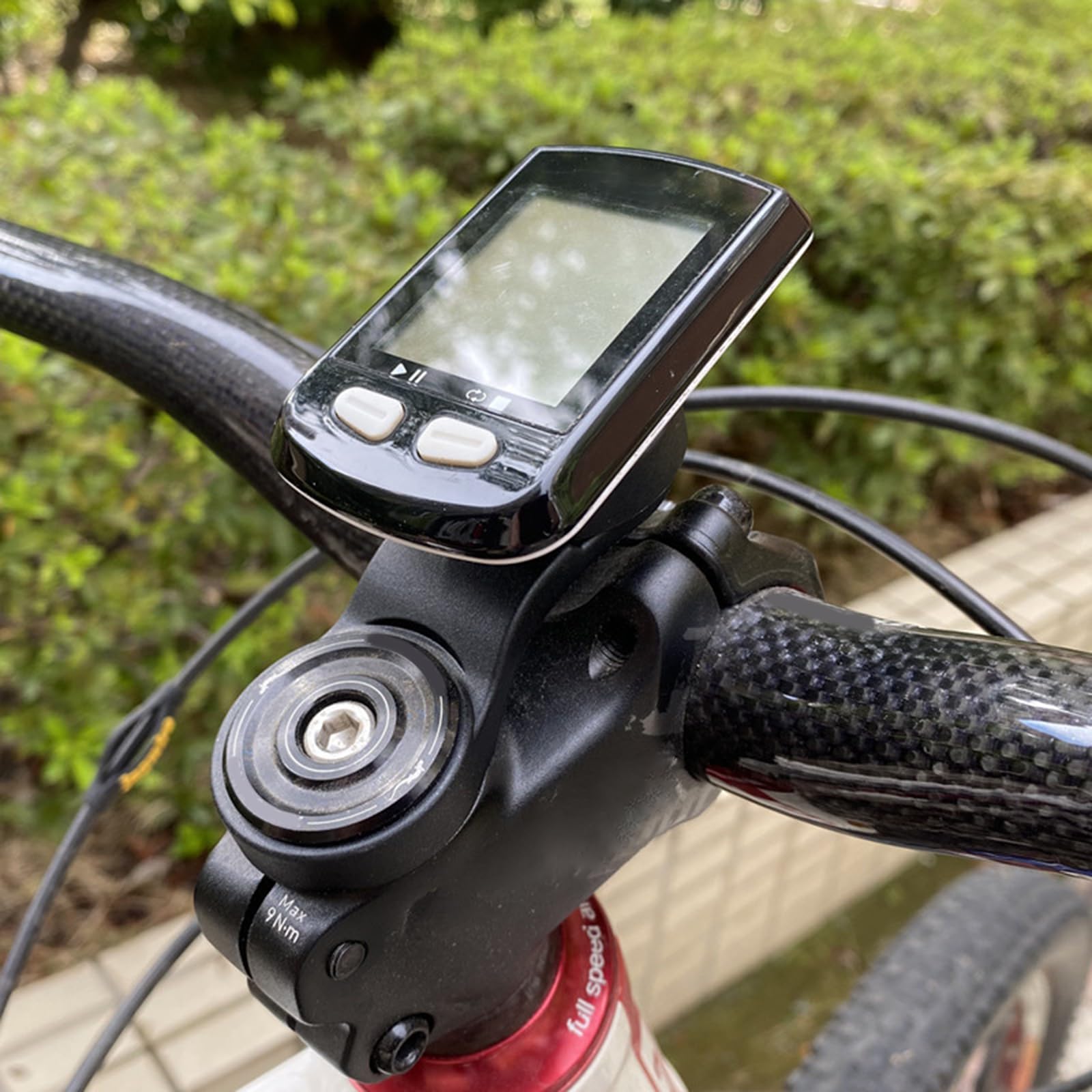 Supporto per computer GPS con manubrio esteso, realizzato in plastica resistente, senza batteria, facile da installare, compatibile con Garmin  18