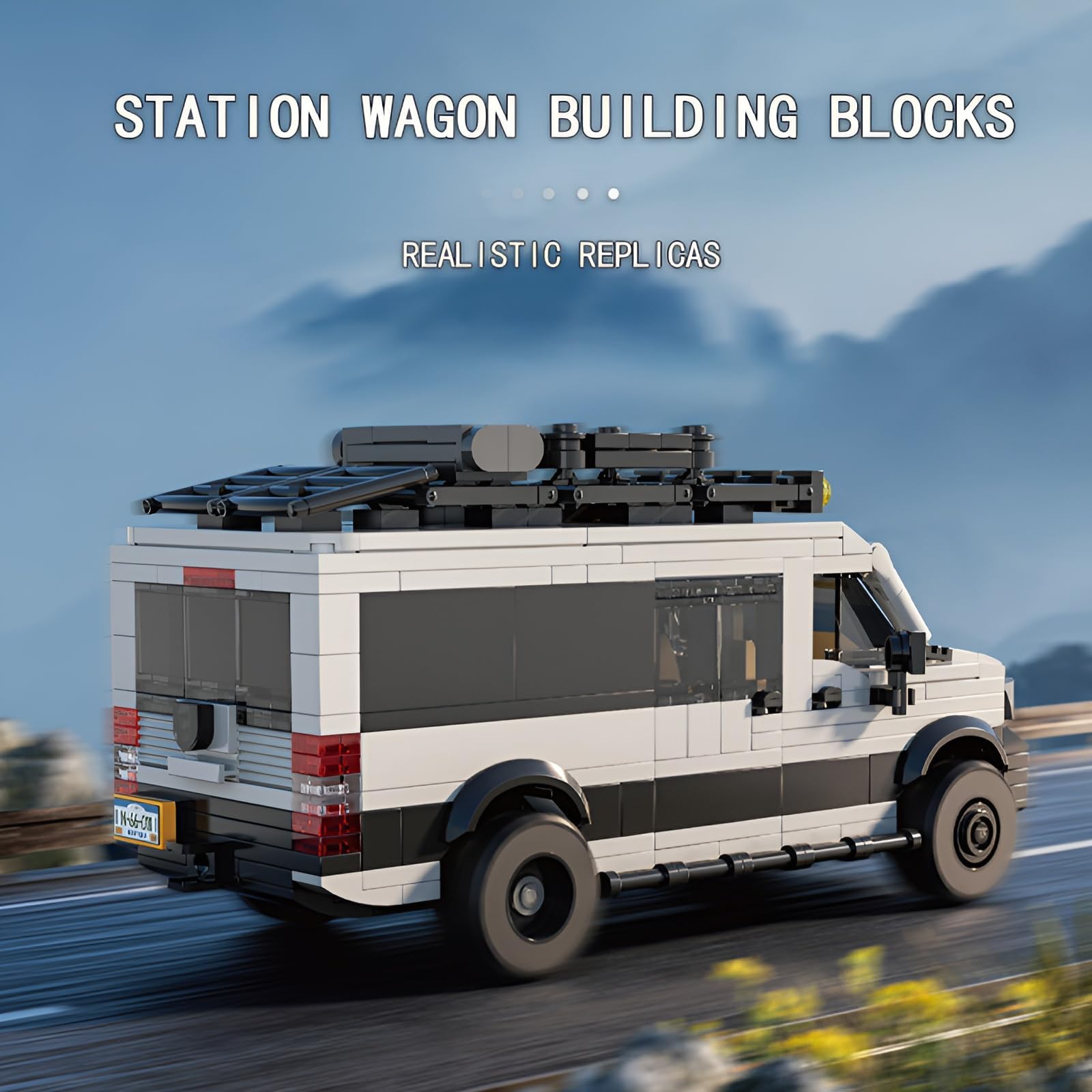 Juego de construcción 2 en 1 de coche deportivo y caravana, bloques de construcción de remolque, modelo de vehículo de camping para adultos, coches de carreras urbanos, bloques de sujeción