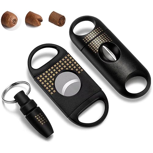 Cigar Cutter Set, with Cigar Straight Cutter, Cigar V Cutter,