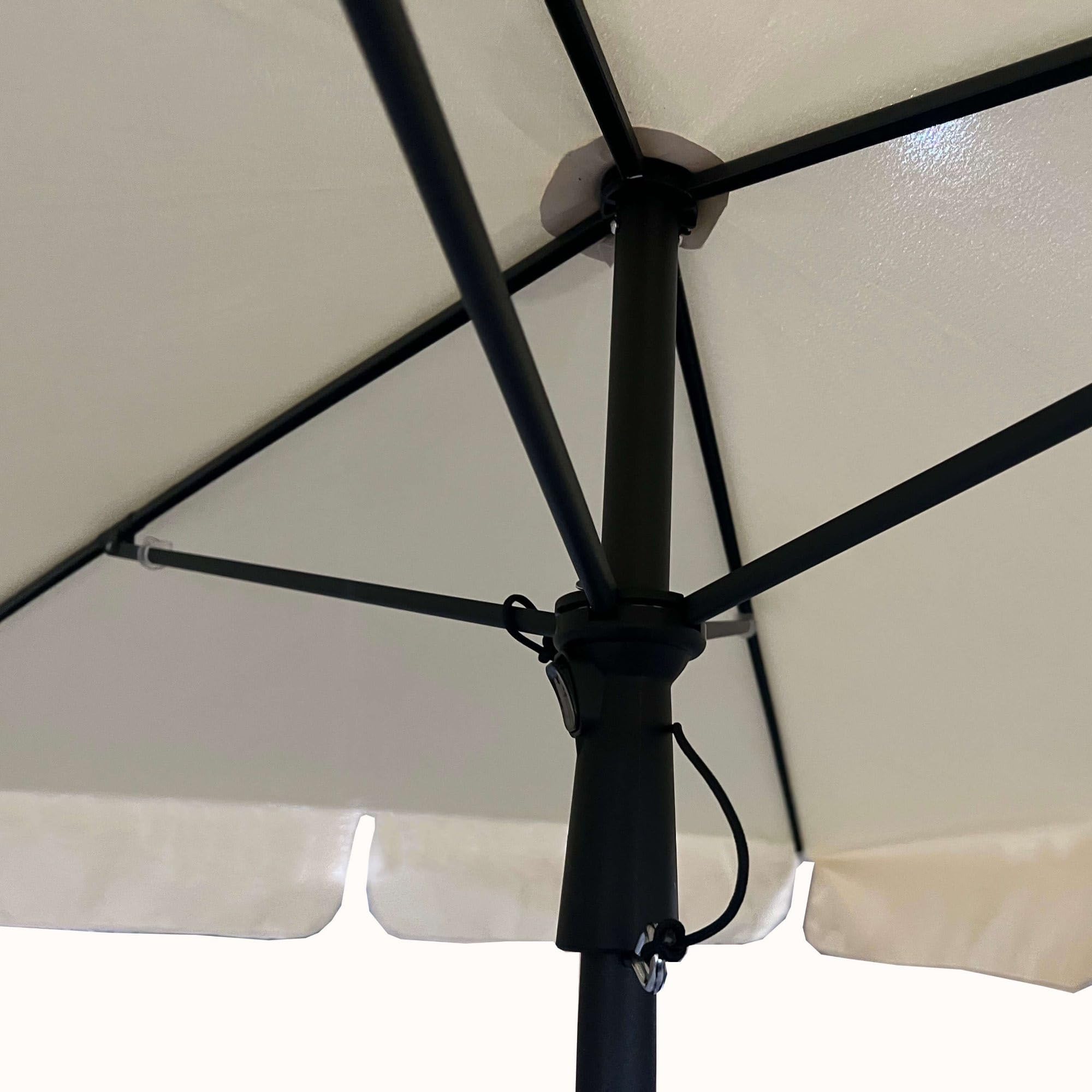 AKORD Ombrellone da Giardino Rettangolare FLOKS | 125x200x235 cm Inclinazione e altezza Regolabili | Ombrelloni da Spiaggia Esterno Balcone Terrazzo Antivento Impermeabile |