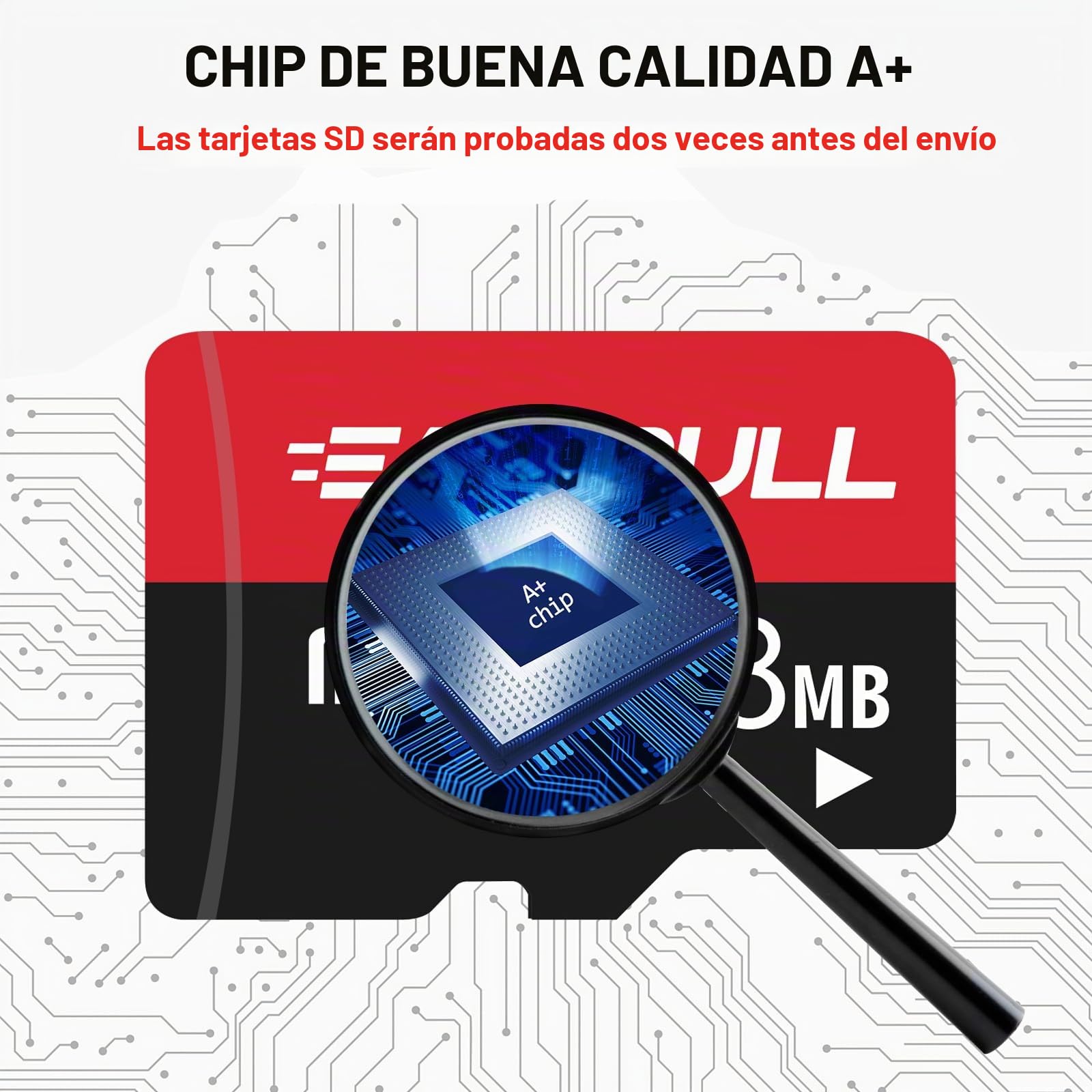 EASTBULL Tarjeta Micro SD de 128 MB (Paso de 128 GB), Tarjetas de Memoria SD de 128 MB, Video Full HD, 90 MB/s, UHS-I U1, Clase 10 para cámara de vigilancia (10 Unidades y 2 adaptadores)