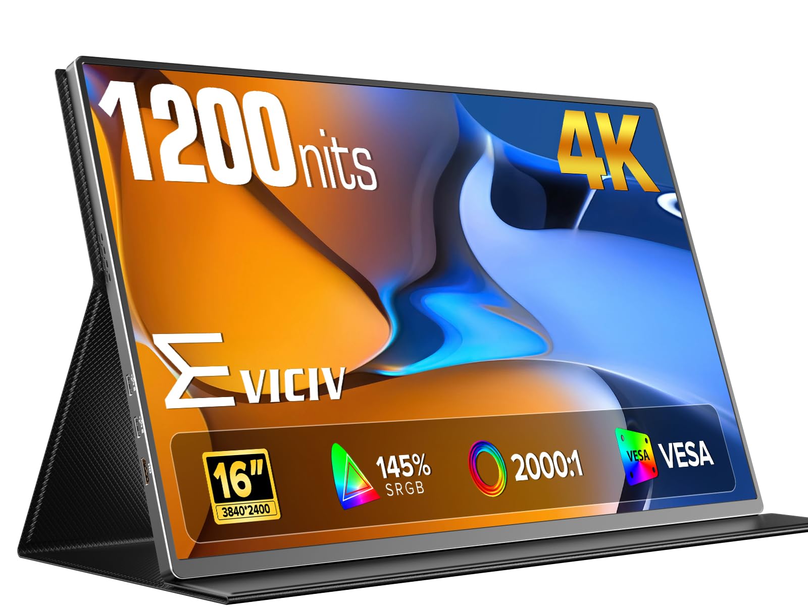 Amazon.com: EVICIV Portable Monitor 4K 1200 Nits, 16