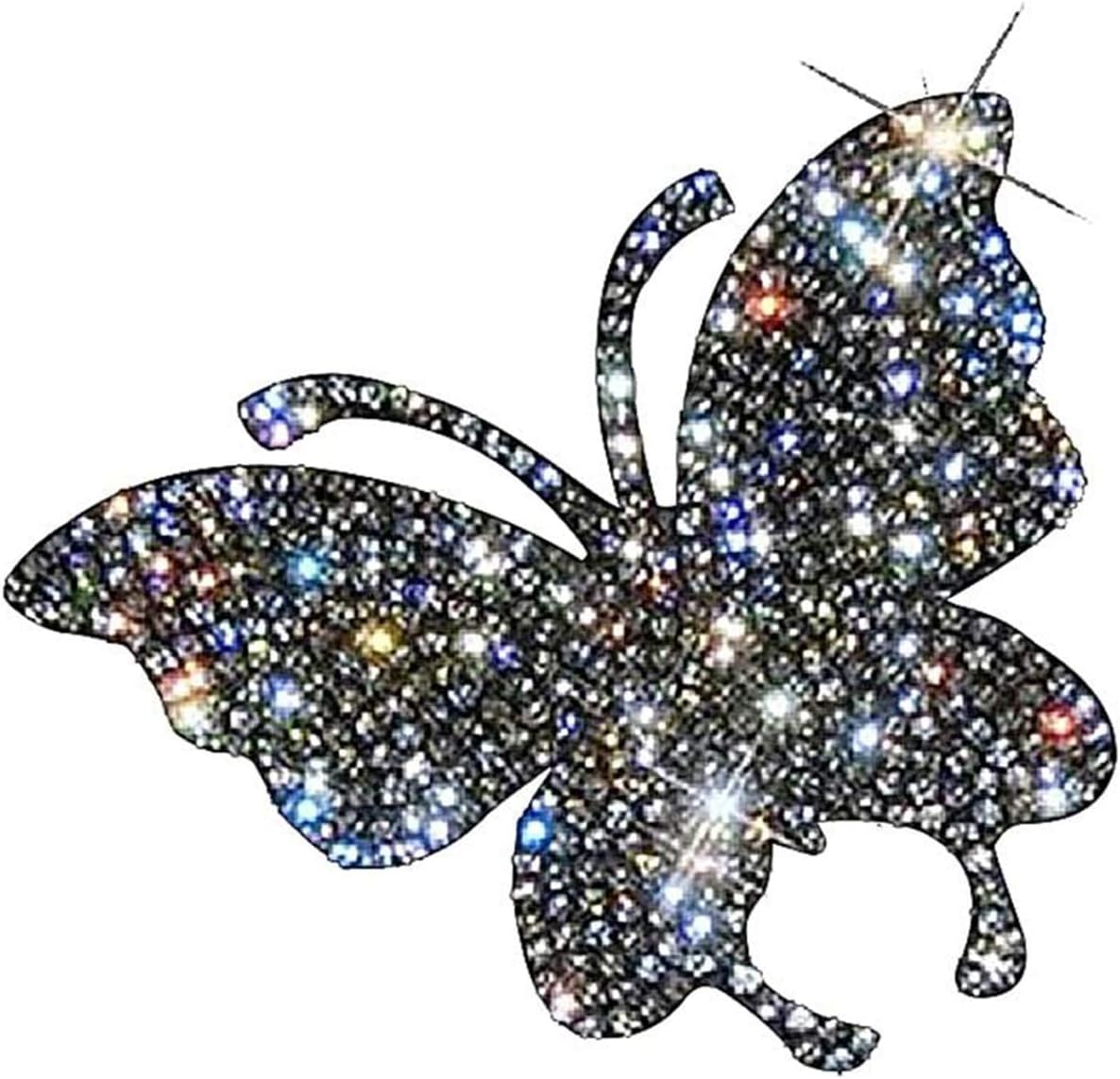 Crystal Car Stickers Decorate Sparkling Cars Bling Bling Auto Car Emblem Decal Decoration Interior Accessories (Butterfly)