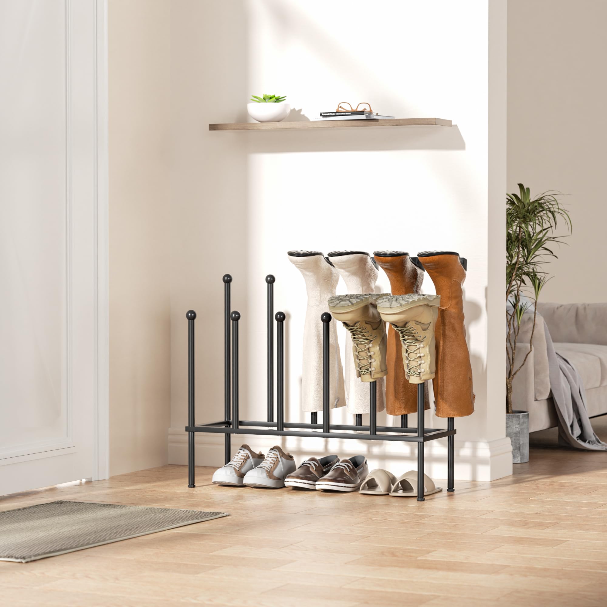 Boot Holder To Prevent Wrinkles Free Standing Boot Rack Organizer ...