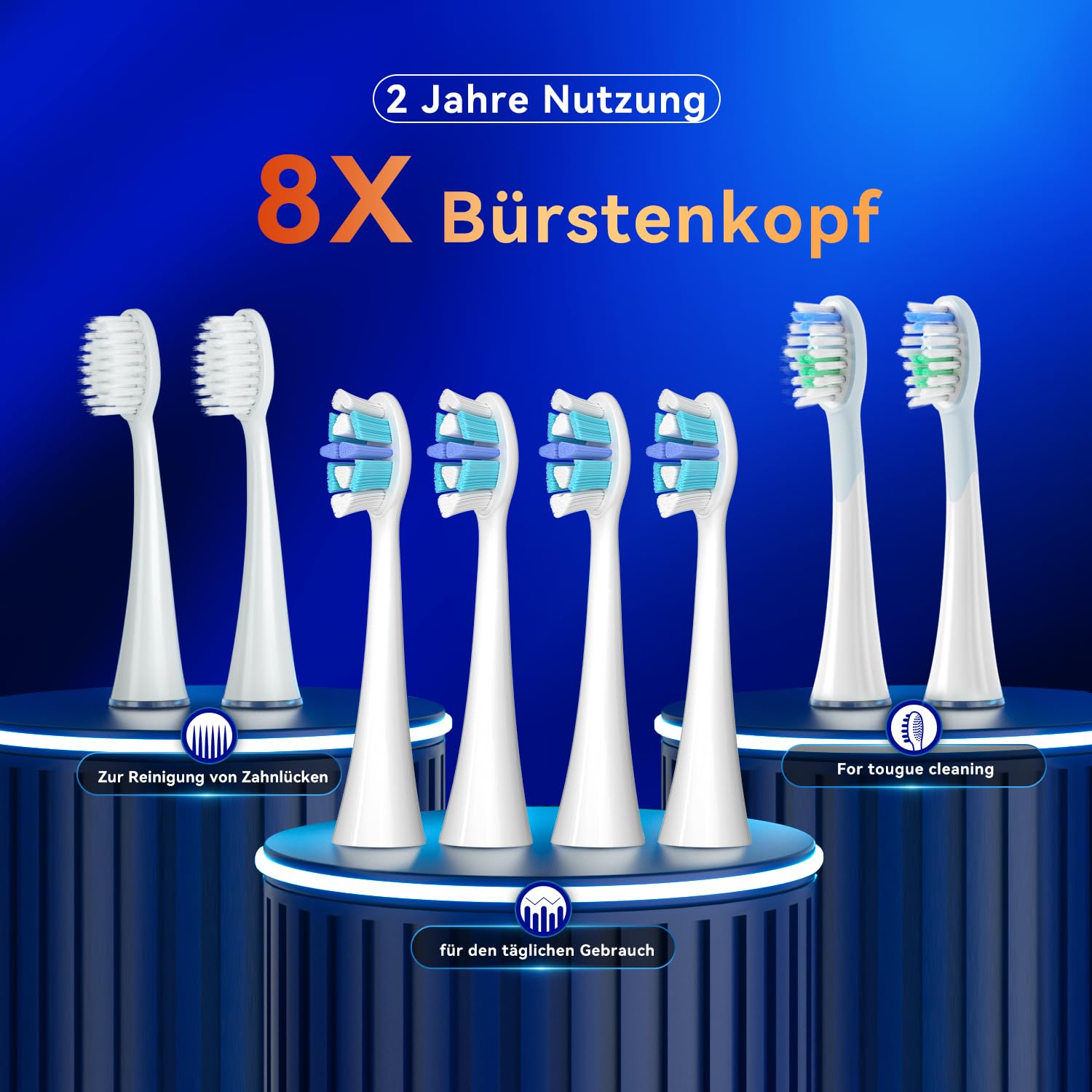Seago Cepillo de dientes eléctrico con base de carga inalámbrica, cepillos de dientes ultrasónicos y estuche de viaje, temporizador de 2 minutos, 3 modos, 3 intensidades, 8 cabezales de cepillo, SG