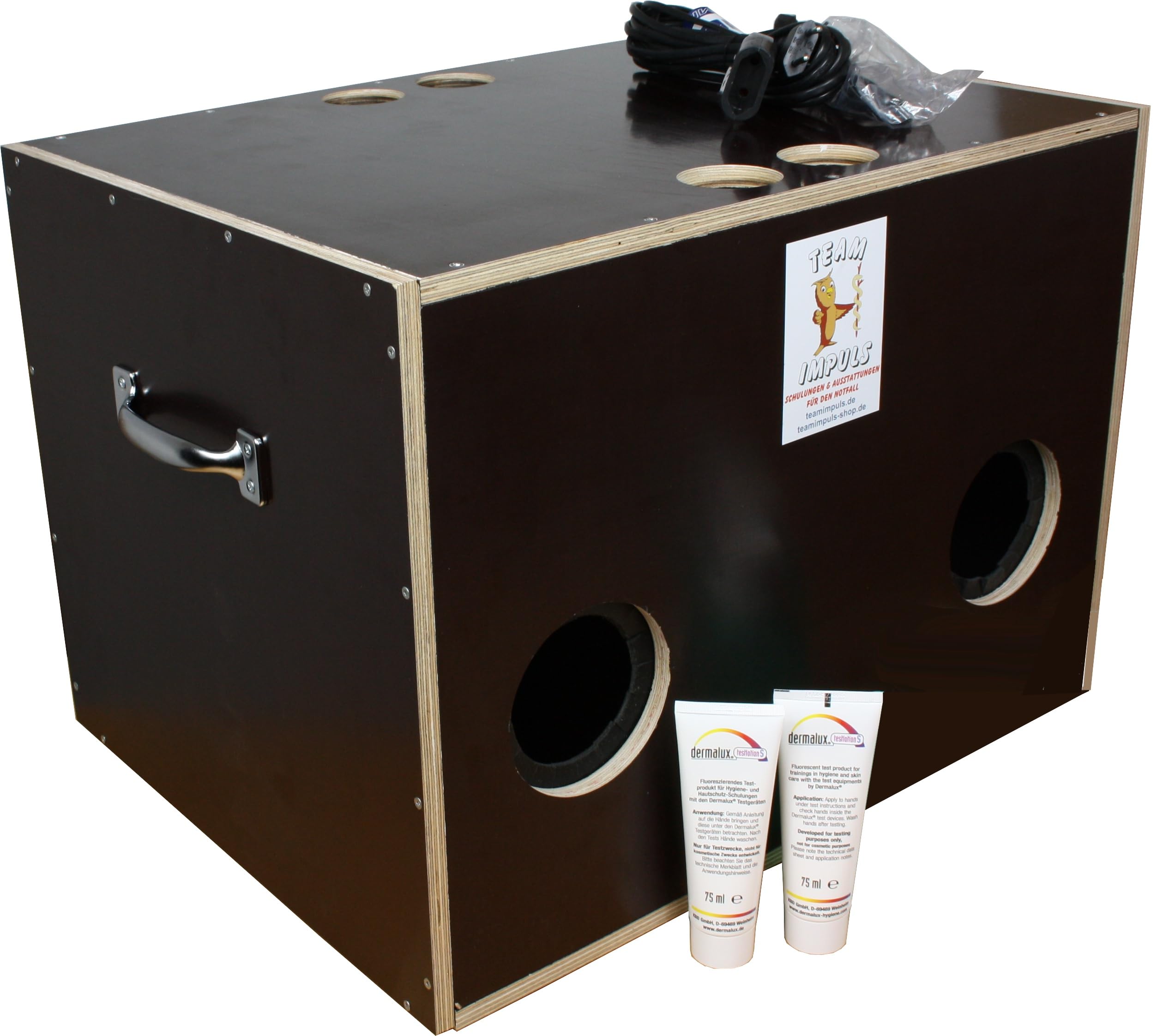 Handdesinfektion - Schulungsbox - mit UV Licht - Hygiene Training