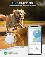 Vista 3 de Rastreador GPS para perros, localización en tiempo real, rastreador de actividad inteligente (solo iOS), sin tarifa mensual, funciona con Apple Find