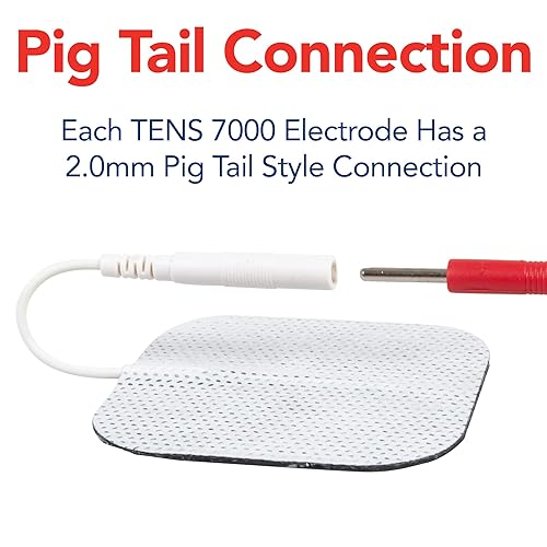 Miniatura 6 de TENS 7000 Almohadillas de electrodo oficiales TENS, paquete de 48, almohadillas de repuesto OTC de calidad premium, 2 x 2 pulgadas, compatibles con