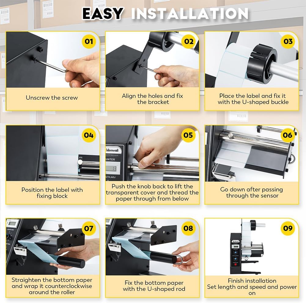 Label Dispenser,Fully Automatic Counting Label Tearing Machine Separator Label Peeling Machine,Adjustable Speed,Label Separator,for Paper Labels