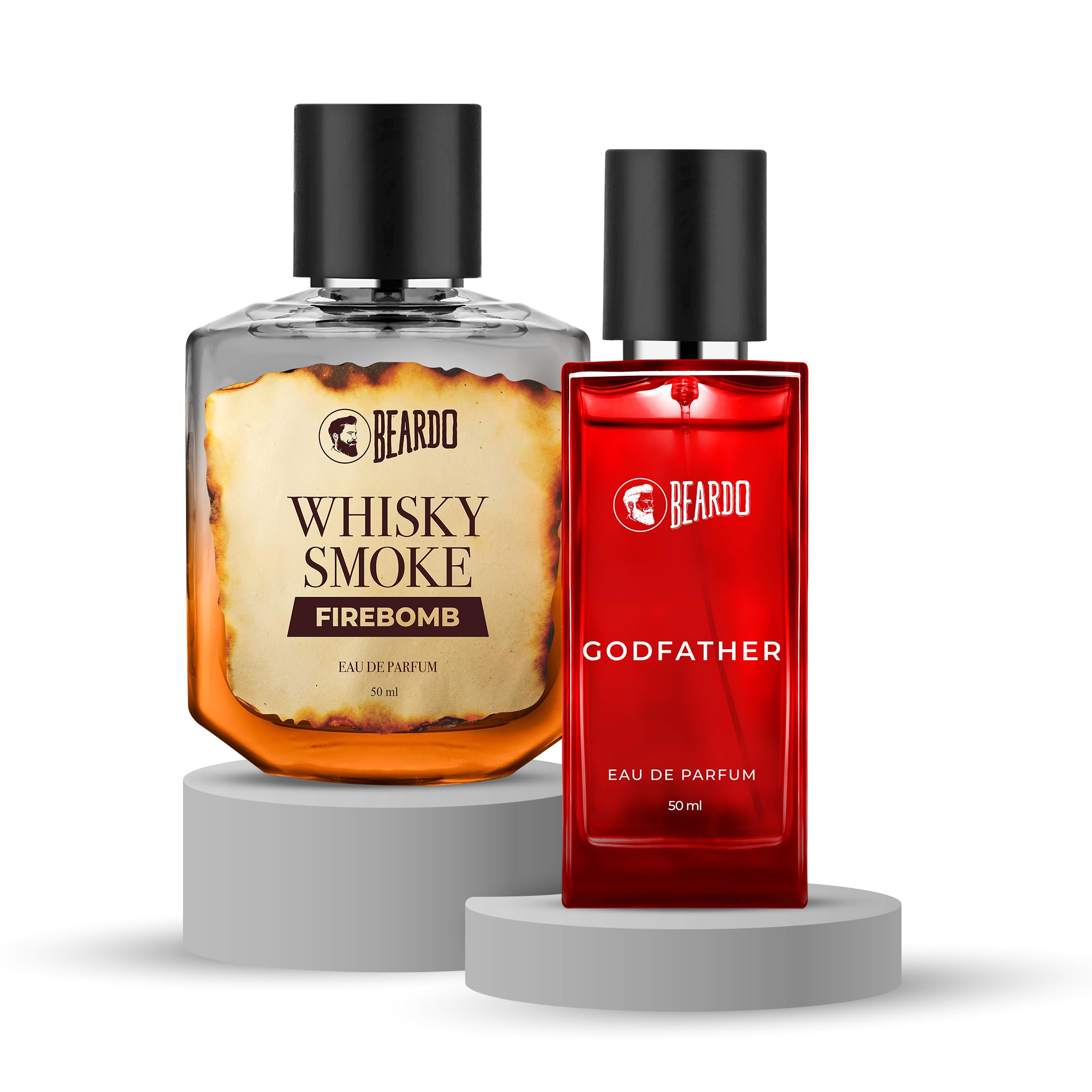 Beardo Power & Fire Combo for Men- GodFather & Whisky Smoke Firebomb Perfume for Men (50ml x 2) | Long Lasting Fragrance | Long Lasting Perfume for Men | Gift for Men | Gift for Friend-image-42