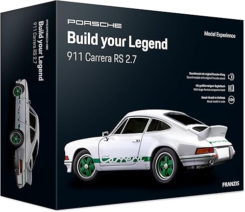 Porsche Carrera RS Construye tu Leyenda Modelo de Coche Fundido a Presión con Libro de Coleccionista