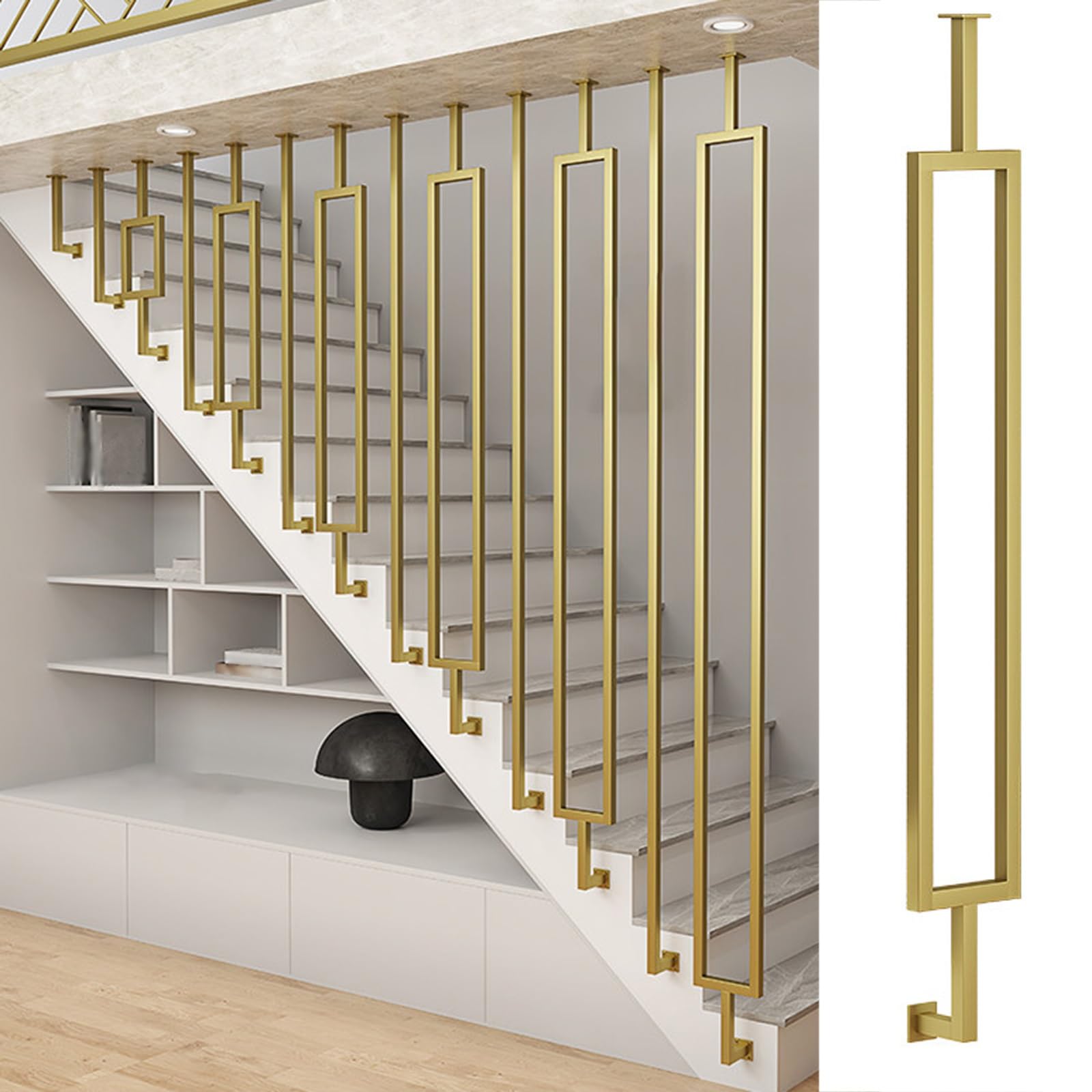 Balustres d'escalier en métal en L : piquets universels avec vis pour loft