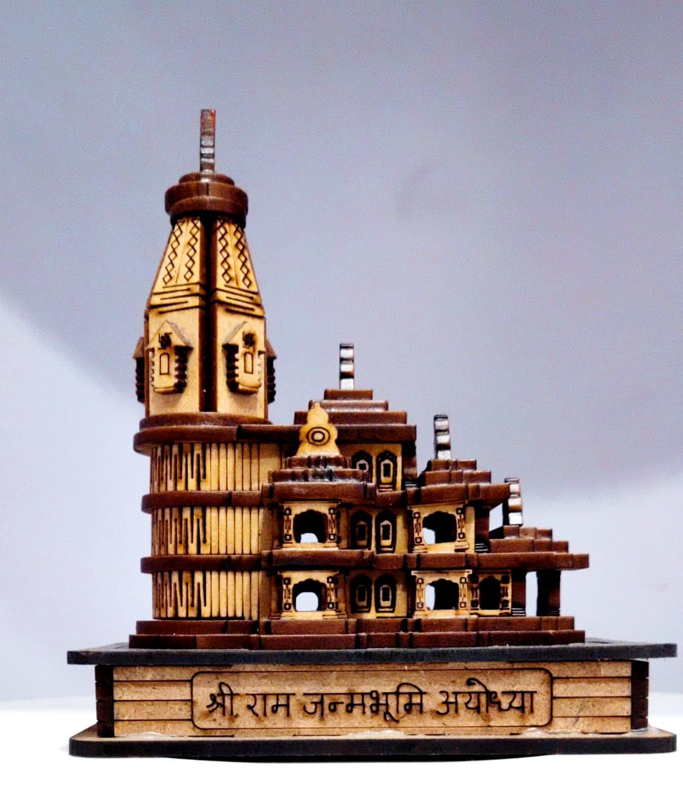 Laser Cut Wooden Hand Made RAM MANDIR
