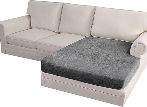 Vista 97 de Fundas de cojín para sofá, con aspecto de cuero, 3 piezas, juegos de fundas elásticas para asientos de sofá para sala de estar, fundas de cojín