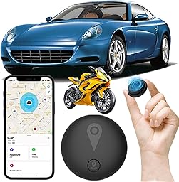 Car GPS Tracker,Magnetic Mini Vehicle Tracker (Compatible with iOS & Android),Real Time Vehicle Tracker,No Monthly Fee,IP68 Waterproof,Car Tracking Device for Car, Truck,Kids,bike,Global Coverage