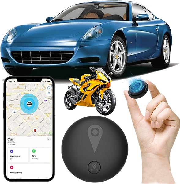 Car GPS Tracker,Magnetic Mini Vehicle Tracker (Compatible with iOS & Android),Real Time Vehicle Tracker,No Monthly Fee,IP68 Waterproof,Car Tracking Device for Car, Truck,Kids,bike,Global Coverage