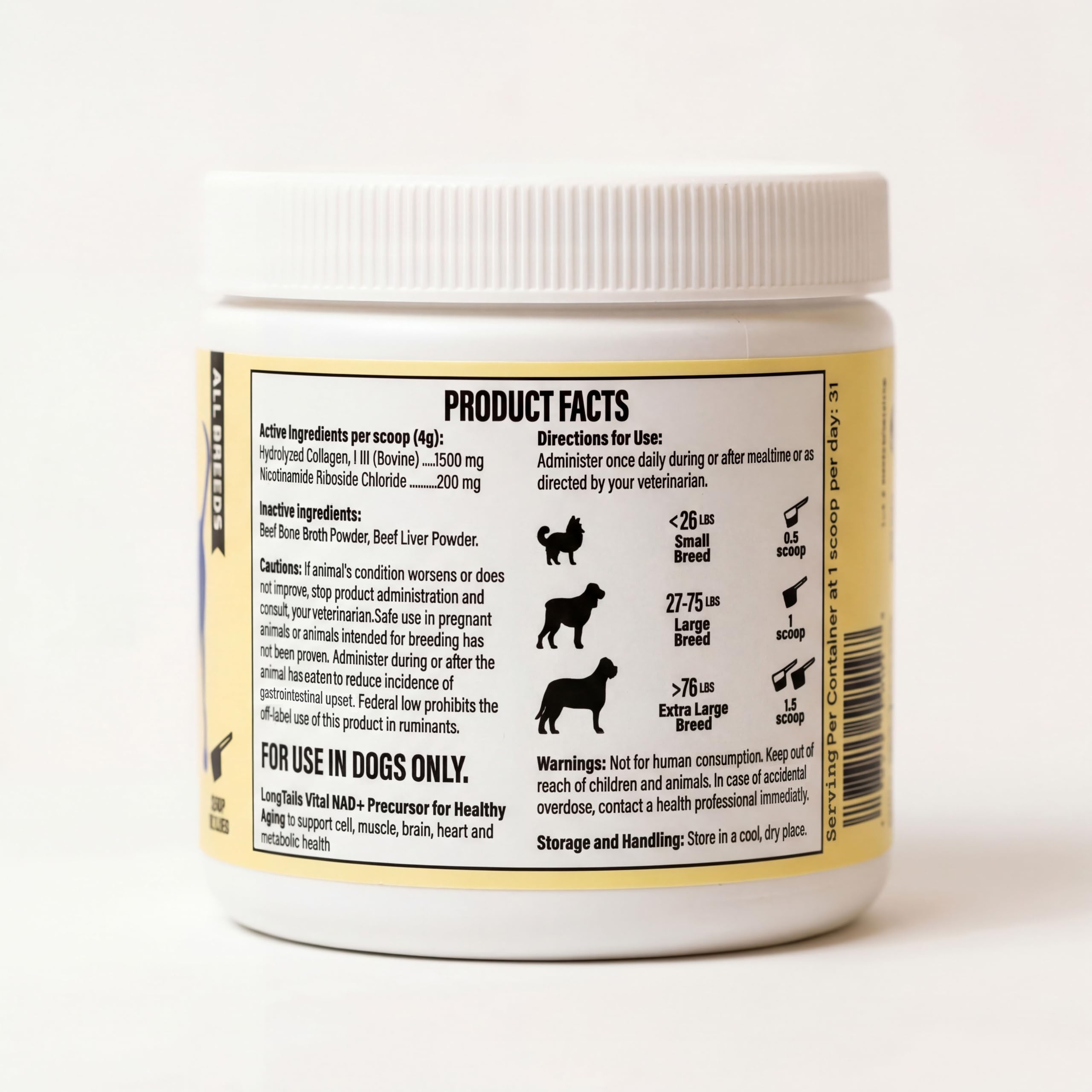 NAD+ Senior Dog Supplement - NMN Alternative, 200mg NR Powder — Amazon image 3