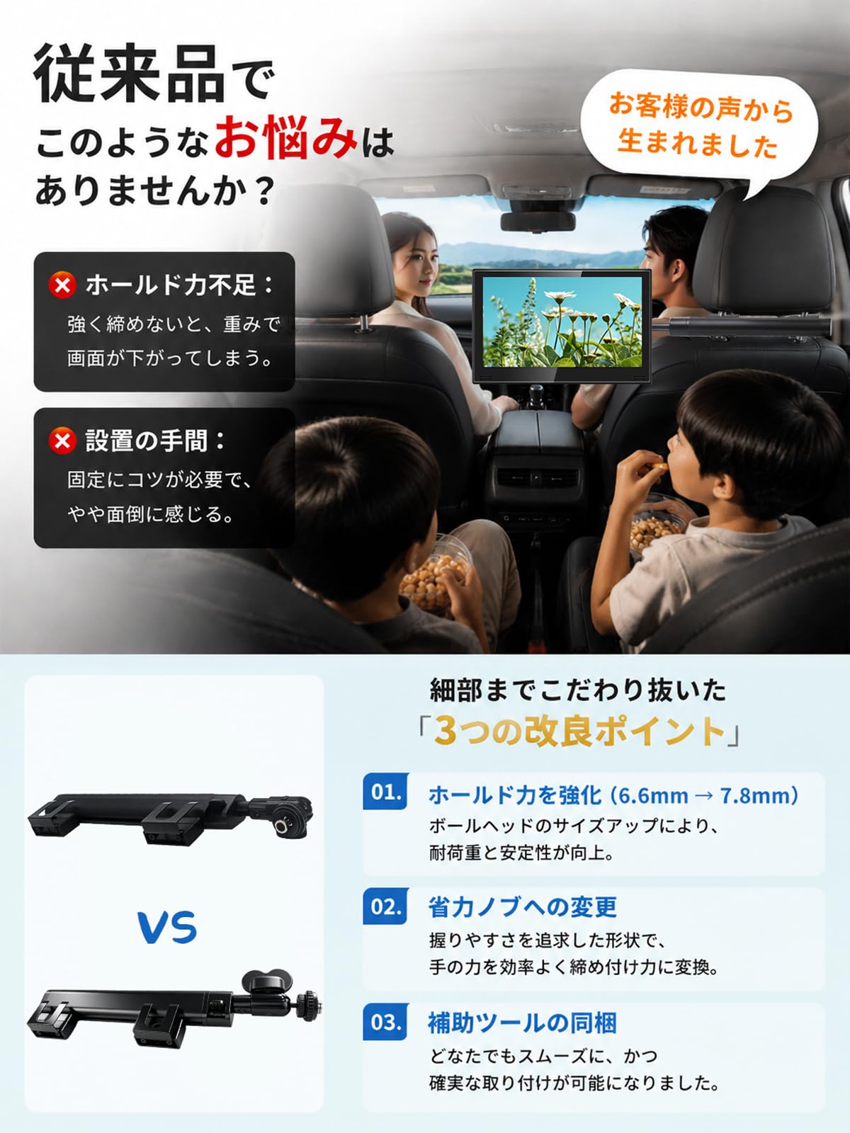 Amazon.co.jp: SAKUKA 車載モニター センターブラケット 取り付け簡単
