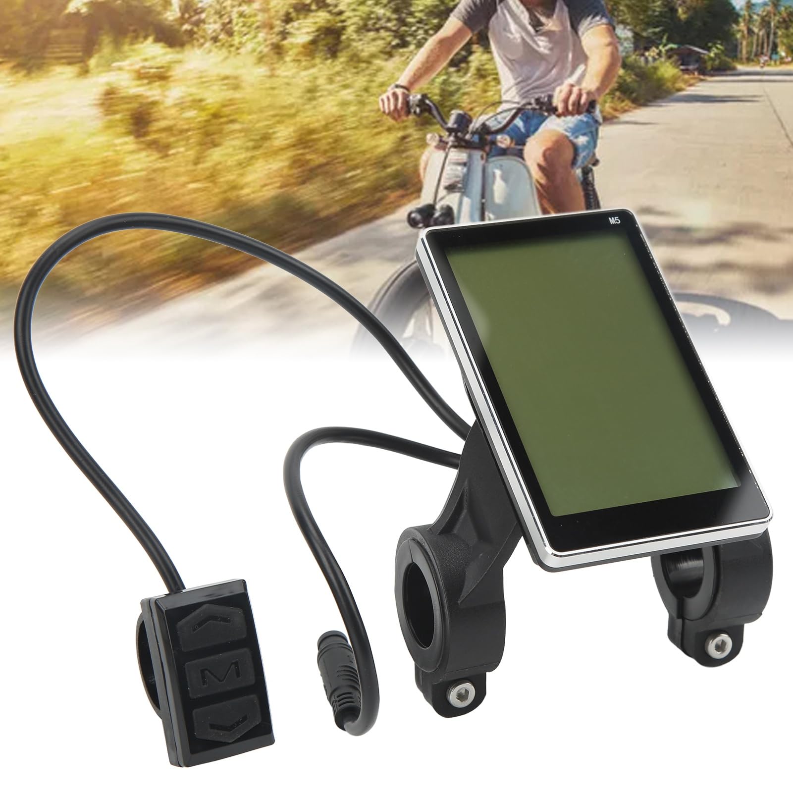 NutriEss Electric Bike M5 LCD Display Watertight Connector Panel Screen for Enhanced Riding Experience and Durability