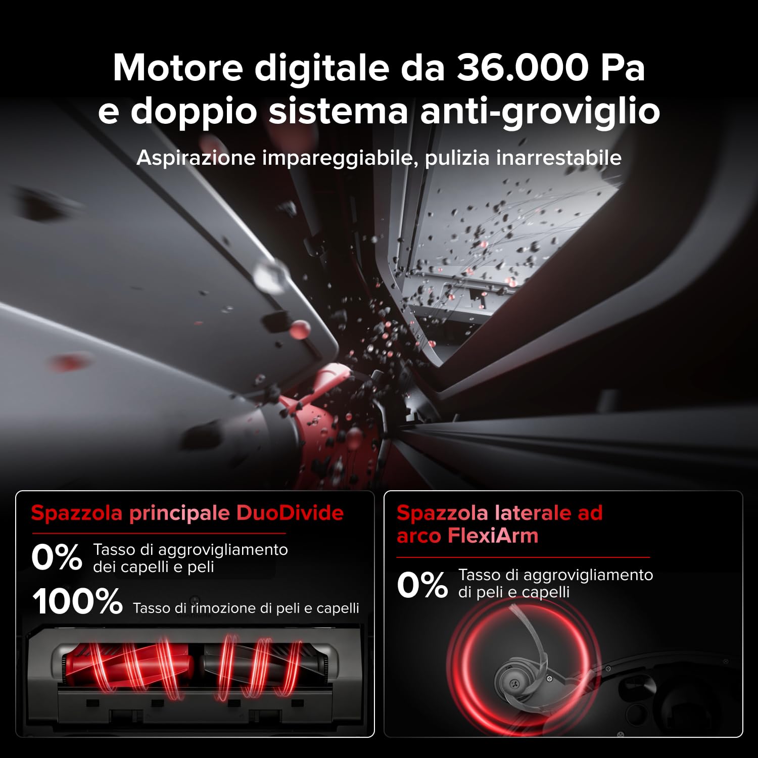roborock Saros 20 Set Robot Aspirapolvere Lavapavimenti 36.000Pa, Supera Ostacoli da 8,8cm, Anti-Groviglio, Evita Oltre 300 Oggetti, Lavaggio Mocio con Acqua a 100°C, Nuovissima RockDock, Hello Rocky